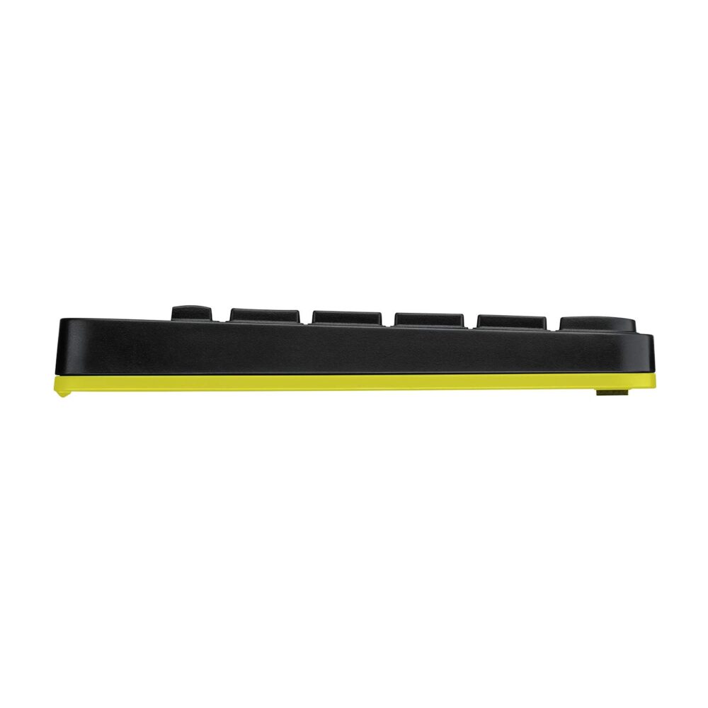 Logitech MK240 Nano Wireless USB Keyboard and Mouse Set, 12 Function Keys 2.4GHz Wireless, 1000DPI, Spill-Resistant Design, PC/Mac, Black/Chartreuse Yellow - Image 2