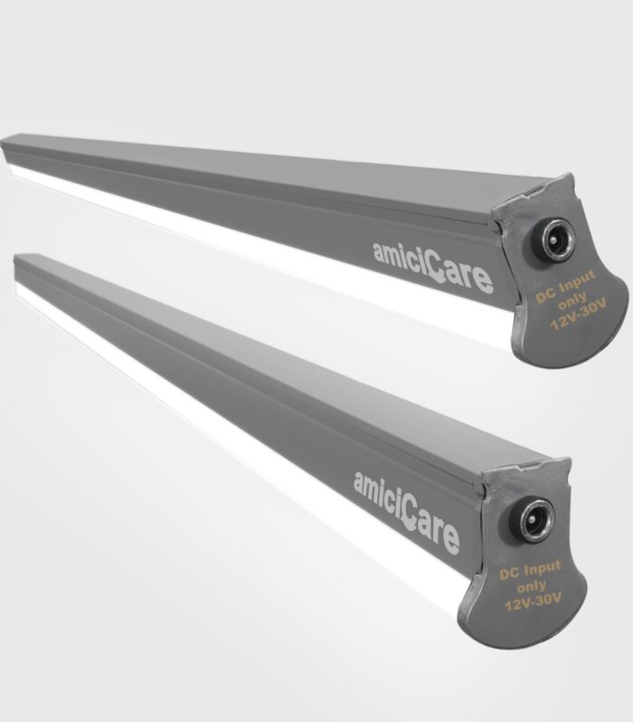 amiciCare 20W DC Tubelight for Off-Grid Solar System, Fliker-Free | Energy-Efficient | Variable Voltage Range LED Batten Work on 10~30VDC Power Supply (Cool-White, Pack of 2)