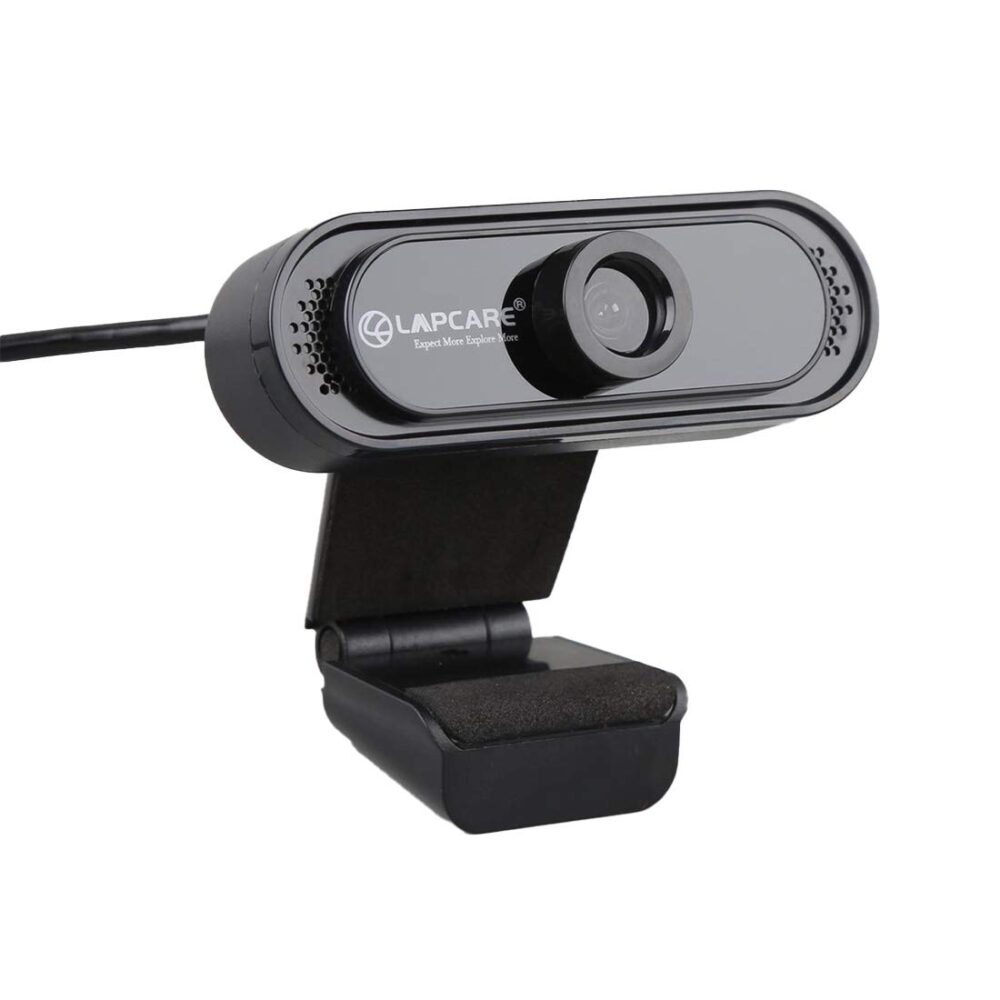 Lapcare Lapcam HD 720M P, Noise Isolated Microphone with Computer HD stremaing Web cam for Desktop & Laptop with mic with Wide Angle Lens & Large Sensor for Superior Low Light, Optical (Black)