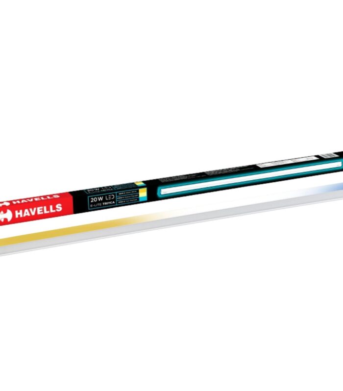 Havells 20W 3 in 1 LED Batten Tubelight|Energy Efficient|Three Color Temperatures(Warm White,Neutral White,Cool White)|Upto 4KV Surge Protection Upto 4KV|Made in India |(Triyca)| Pack of 1