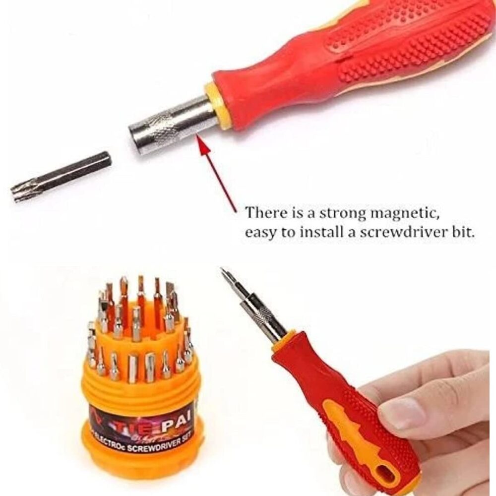 Sulfar Screwdriver Set, Steel 31 in 1 with 30 Screwdriver Bits, Professional Magnetic Driver Set, for PC/Household/Furniture/Tablet/Game Console/Electronic Devices - Image 2