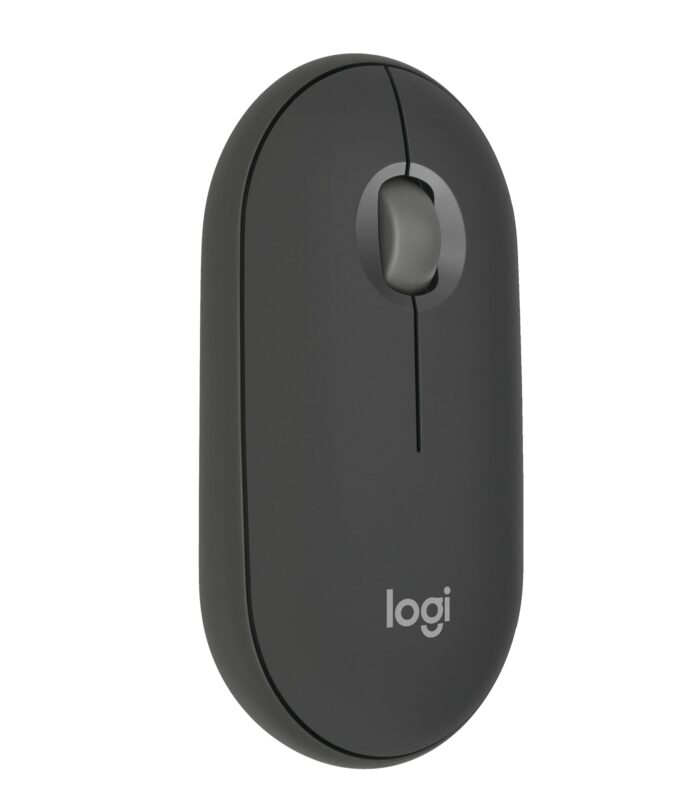 Logitech Pebble Mouse 2 M350s Slim Bluetooth Wireless Mouse, Portable, Lightweight, Customisable Button, Quiet Clicks, Easy-Switch for Windows, macOS, iPadOS, Android, Chrome OS - Tonal Graphite