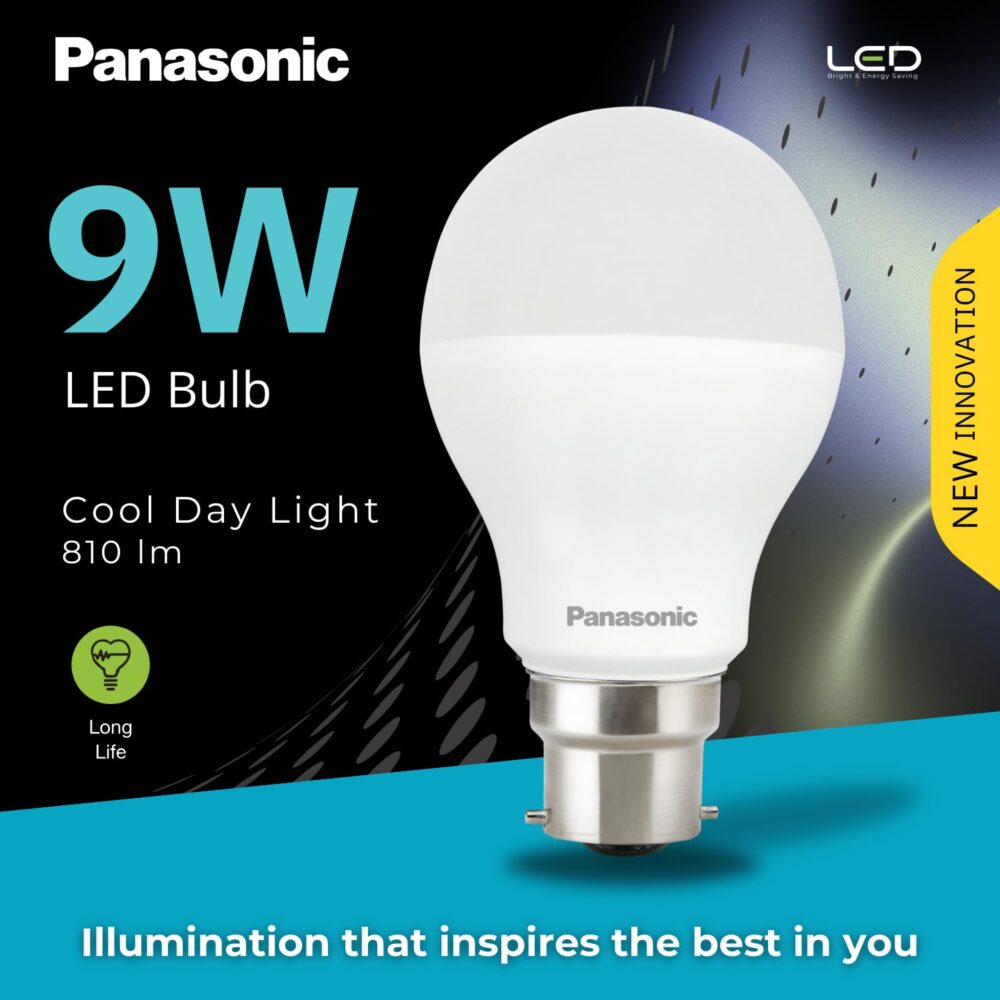 Panasonic 9 Watt LED Bulb, B22 Base 9W Bulb Light For Home, 25000+ BH with 1 Year Warranty, 6500K Cool Day Bulb (Pack of 4) - Image 2