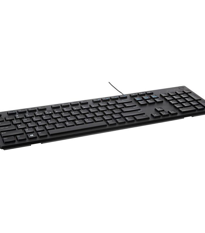Dell KB216 Multimedia Keyboard with USB Interface, Chiclet Keys Style, Spill Resistance with 3 Indicator Lights | Plug and Play | Hot Keys: Volume, Mute, Play/Pause, Backward, Forward