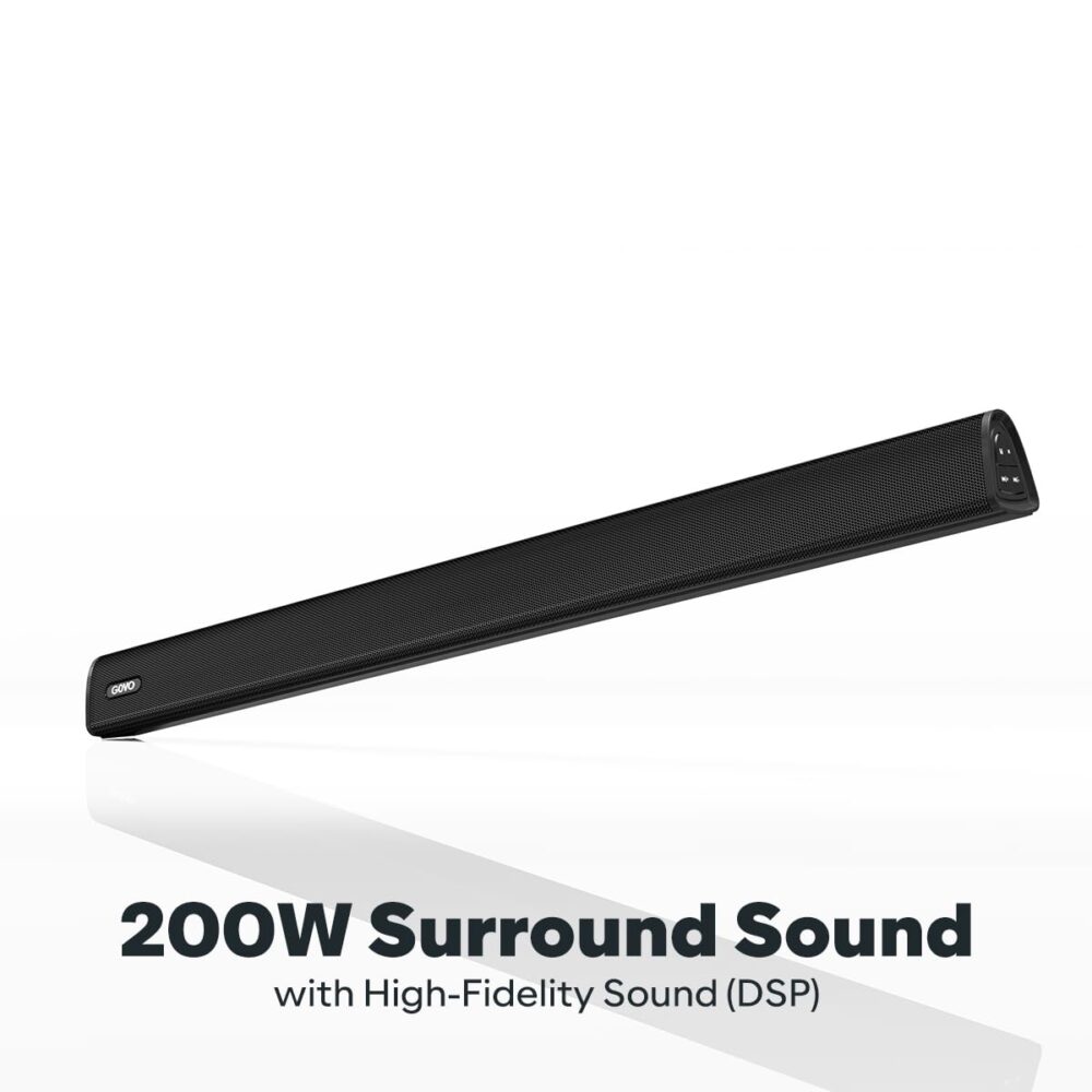 GOVO GoSurround 925 | 200W Sound bar, 2.1 Channel Home Theatre, 6.5" subwoofer, HDMI, Opt, AUX, USB & Bluetooth, 3 Equalizer Modes, Stylish Remote & LED Display (Black) - Image 6