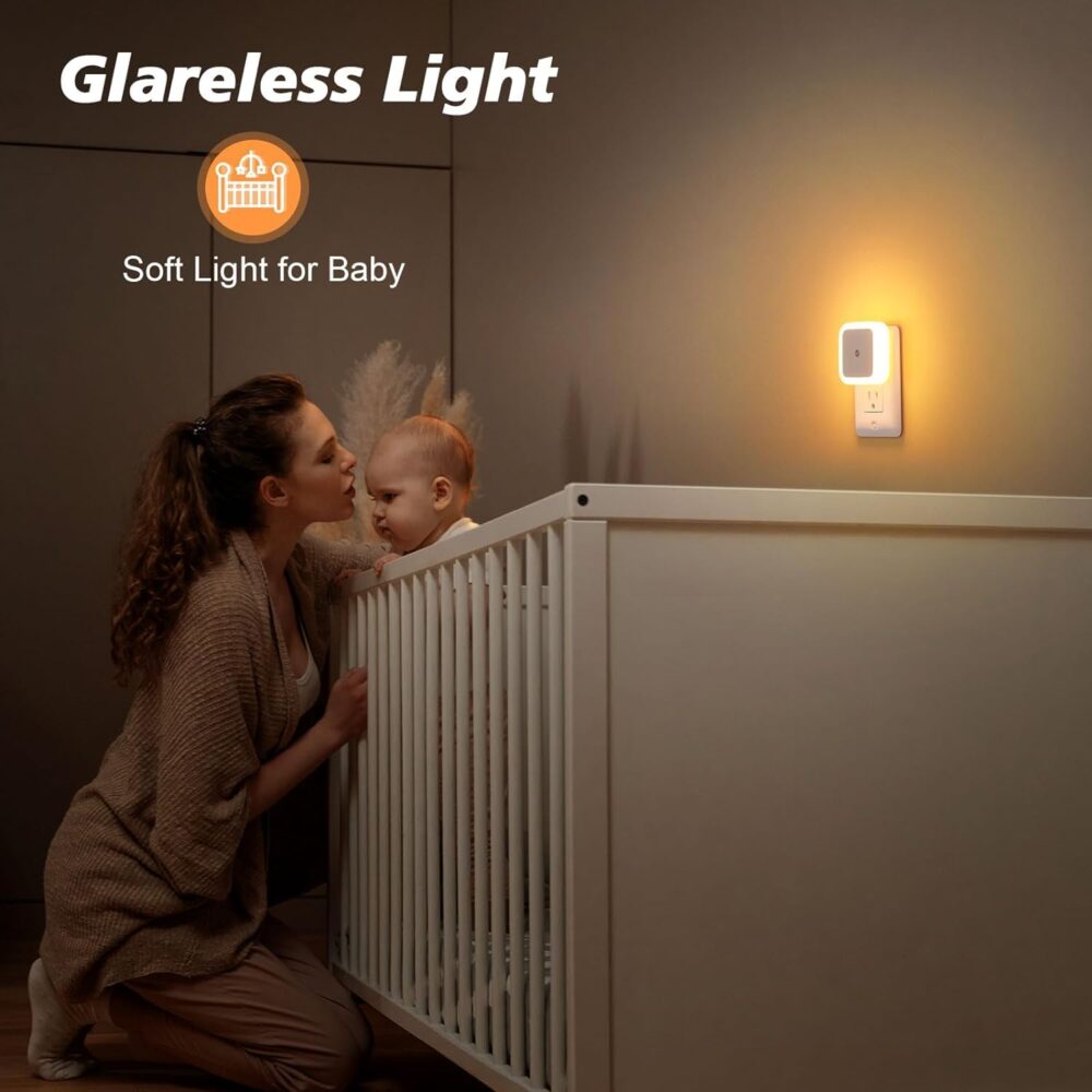 VR PRIME 3pc Night Lamp Sensor Light for Bedroom Bed Side Home | Smart Automatic ON/Off Dim LED Lights | Energy Saving 0.5W Lamp | Long Life for Hallway, Stairs, Kitchen, Bathroom (Warm) (Pack of 3) - Image 5