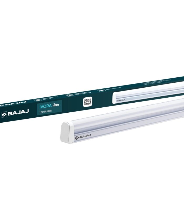 Bajaj 20W Cool Day Light LED Tubelight (Pack Of 1) | LED Tube Light For Home | IR Free | UV Free | Voltage Surge Protection Of 4 KV | Bright & Energy Efficient | White | 1 Yr Warranty