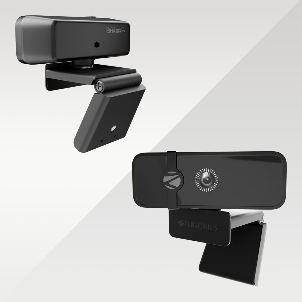 ZEBRONICS Sharp Pro High Resolution Digital Webcam, 30 Fps, 2048 X 1536 Qxga, Microphone, Auto Focus, Dedicated Privacy Shutter, Tripod Support, Compatible with Laptops, Mac for Zoom, Skype, Discord - Image 2
