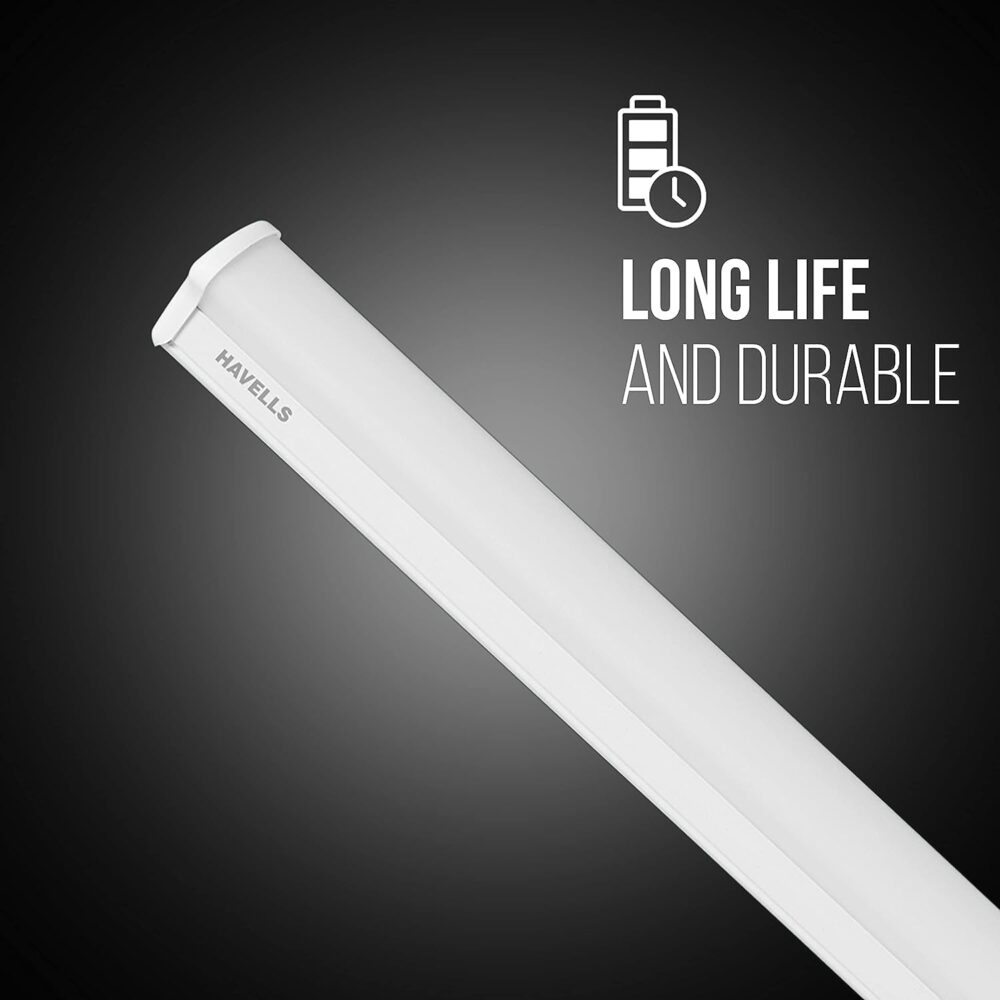 Havells Pride Essential 20W LED B22D Batten Tubelight| Cool White | Up to 60% Energy Saving | Ultra Slim Design|Upto 4KV Surge Protection|Enviromental Friendly|BIS Approved| Made in India|Pack of 1 - Image 3