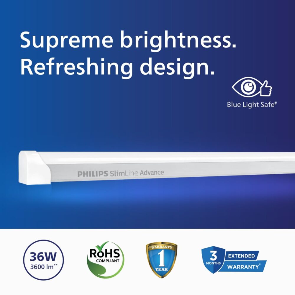Philips 36W Slimline Advance High Brightness 4 Feet LED Tube light, Pack of 1 (Cool Day White) - Image 5