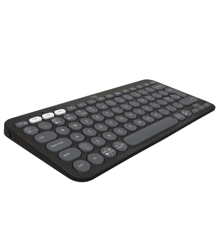 Logitech Pebble Keys 2 K380s, Multi-Device Bluetooth Wireless Keyboard with Customisable Shortcuts, Slim and Portable, Easy-Switch for Windows, macOS, iPadOS, Android, Chrome OS - Tonal Graphite