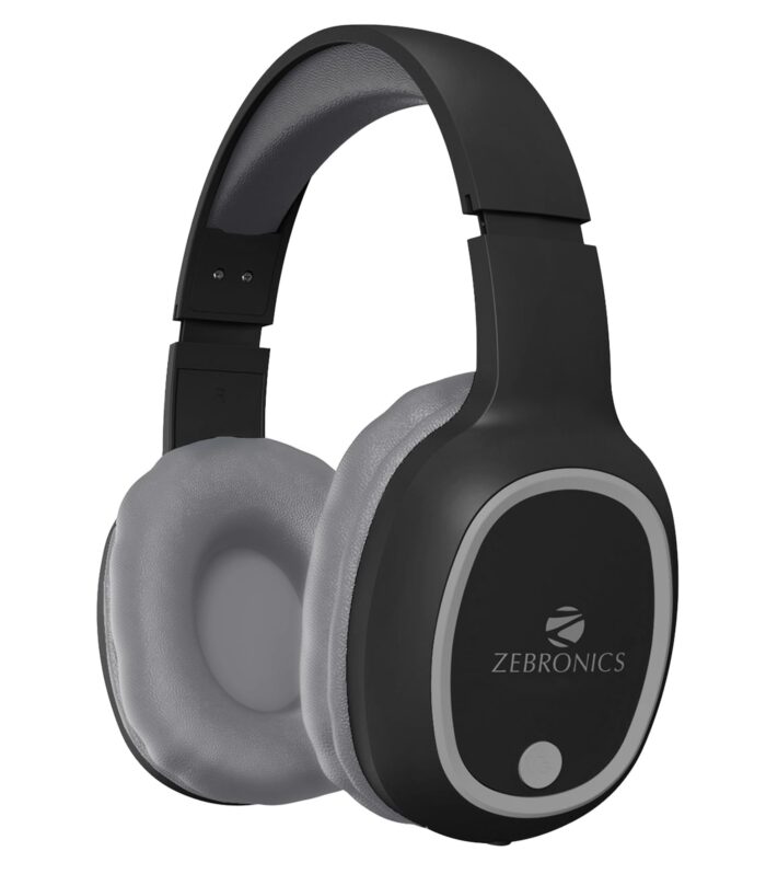 ZEBRONICS THUNDER Bluetooth 5.3 Wireless Headphones with 60H Backup, Gaming Mode, Dual Pairing, ENC, AUX, Micro SD, Voice assistant, Comfortable Earcups, Call Function(Black)