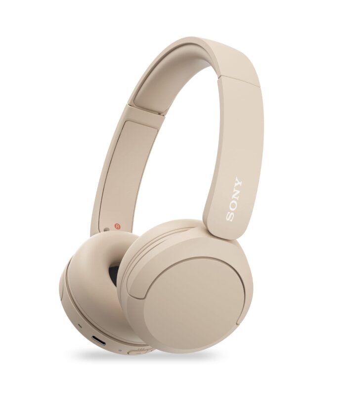 Sony WH-CH520 Wireless Bluetooth Headphones on Ear with Mic, Up to 50Hrs Battery, Quick Charge, DSEE Upscale, Multipoint Connectivity, Voice Assistant, Customized EQ-Beige