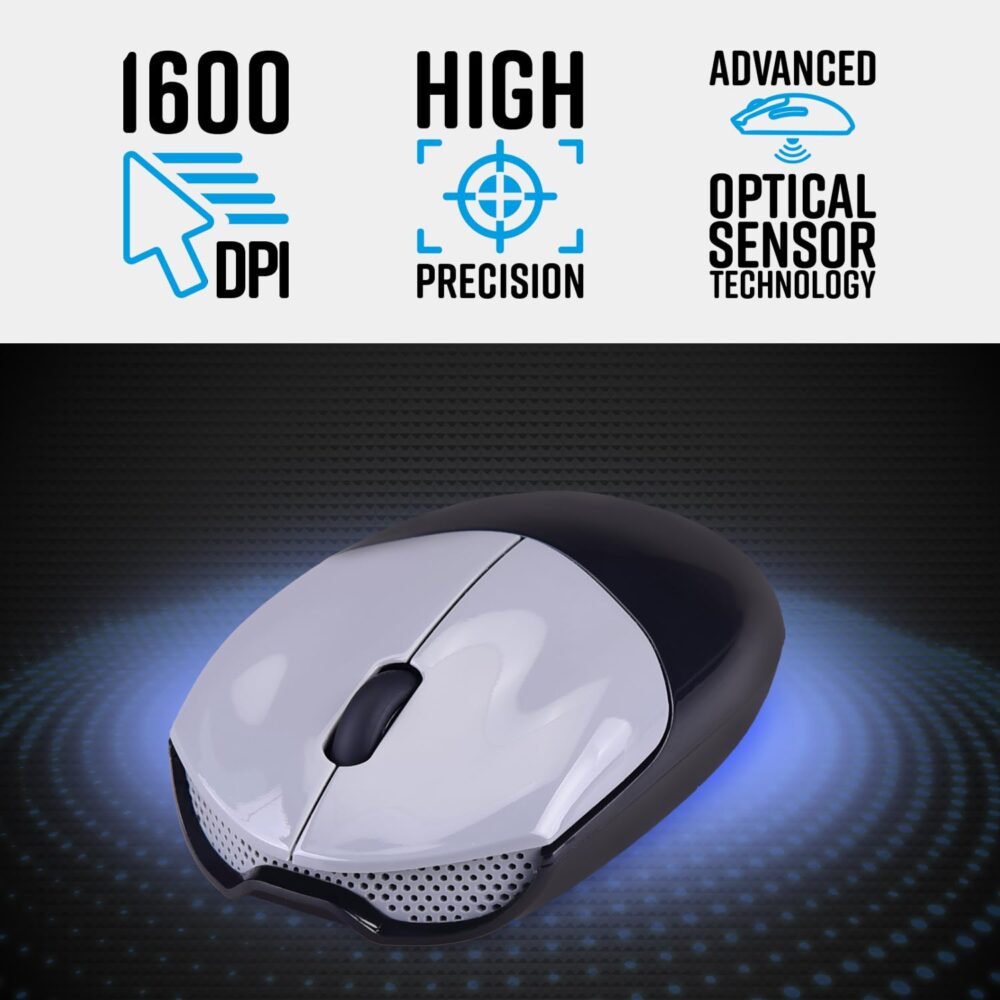 ZEBRONICS Newly launched Companion 301 2.4GHz Wireless Keyboard & Mouse Combo with UV Printed, Retro Style Keys, 104 + 12 Integrated Multimedia Keys, 1600 DPI, High Precision (Black + Grey) - Image 2