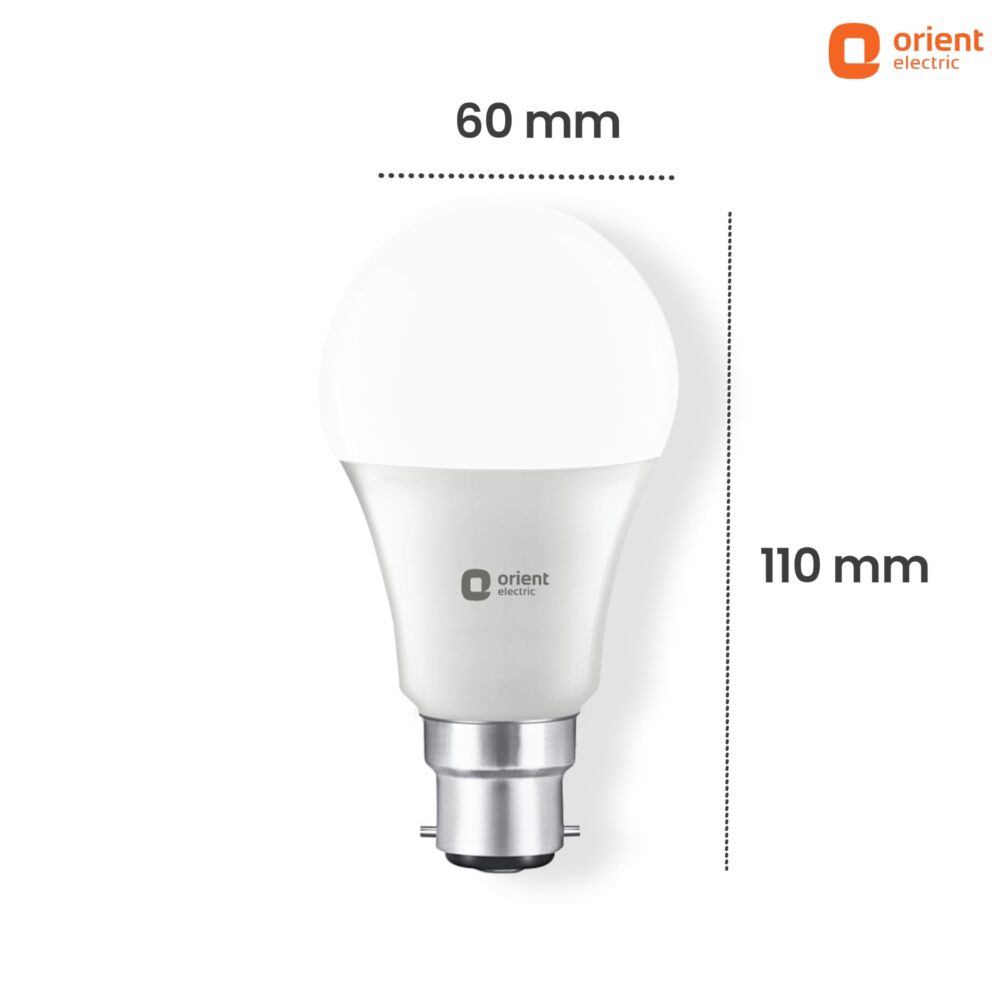 Orient Electric 12W High Glow LED bulb| 180-degree wide beam angle| Voltage surge protection up to 4 kV| 6500K, Cool White| B22d base| Made in India| Pack of 2 - Image 2