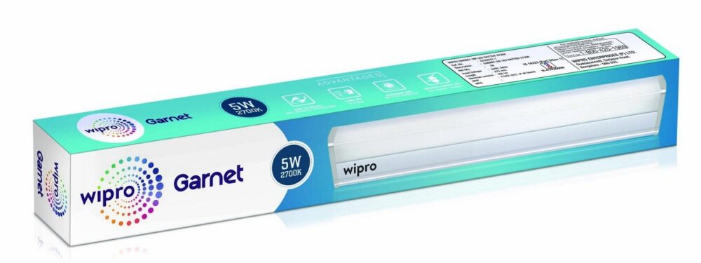 Wipro Garnet 5W LED Batten for Living Room & Bedroom | 1 Ft | Warmwhite (2700K) | 450 Lumen| Bright & Energy Efficient Tubelight for Home & Office | Tubelight for Dressing Table & Mirror | Pack of 1 - Image 3