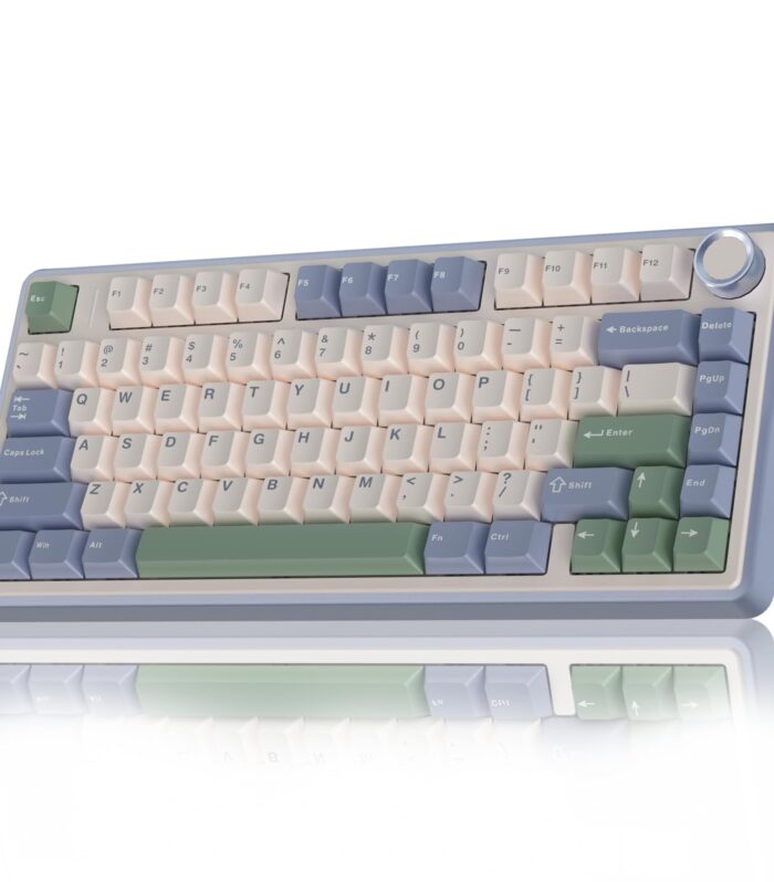 AULA F75 75% Wireless Mechanical Keyboard | Hot Swappable | Pre-lubed Linear Switches | RGB Backlit | 2.4GHz/Type-C/Bluetooth Gaming Keyboard (Cedar Green, Reaper Switch)