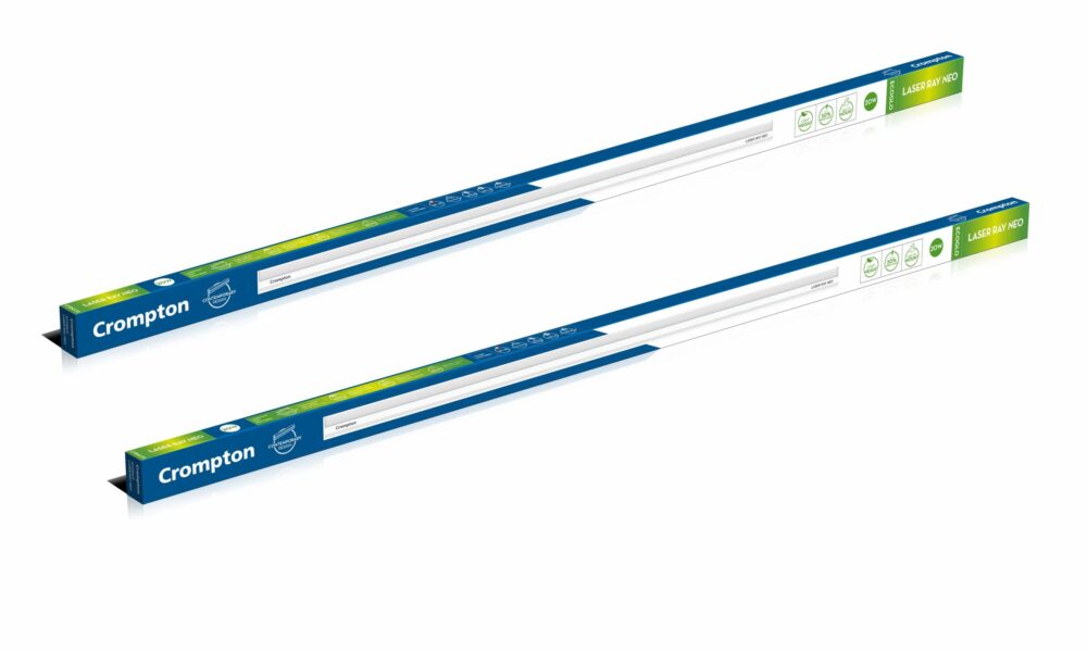 Crompton Laser Ray Neo 36W LED Batten |4 feet Slim Batten for Living Room & Bedroom | Energy Efficient Tubelight for Home | BIS Approved | Cool Day Light (6500K) (Pack of 2)