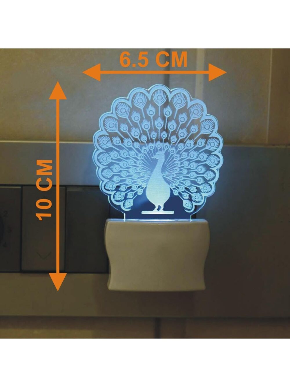 Acrylic 3D Illusion Effect LED Night Lamp/Light for Home Décor, Self Color Chnaging Dia: 5 X 10 X 5 Cm - Image 4