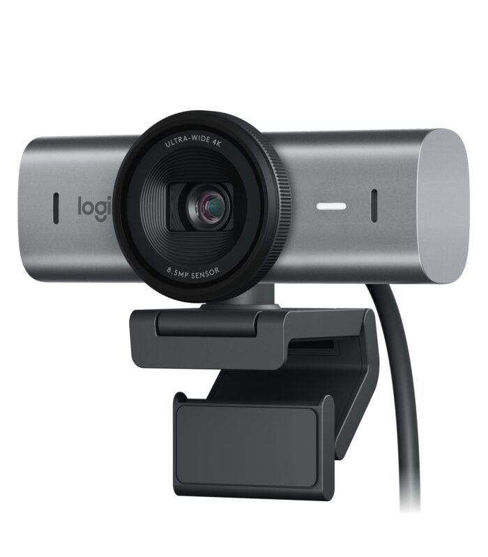 Logitech MX Brio Ultra HD 4K Streaming Webcam, 1080p at 60 FPS, USB-C, Webcam Cover, Works with Microsoft Teams, Zoom, Google Meet - Graphite - With Free Adobe Creative Cloud Subscription
