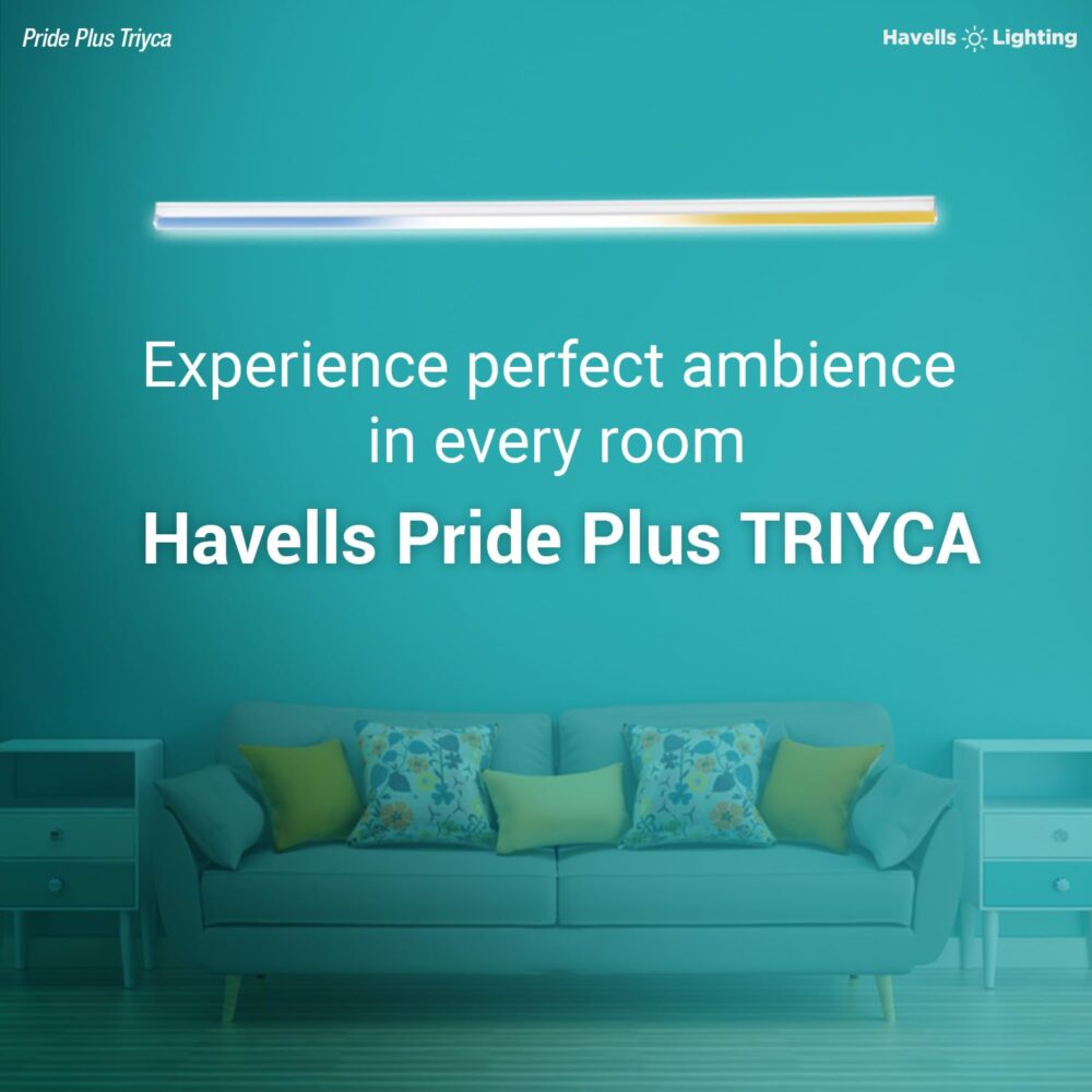 Havells 20W 3 in 1 LED Batten Tubelight|Energy Efficient|Three Color Temperatures(Warm White,Neutral White,Cool White)|Upto 4KV Surge Protection Upto 4KV|Made in India |(Triyca)| Pack of 1 - Image 2