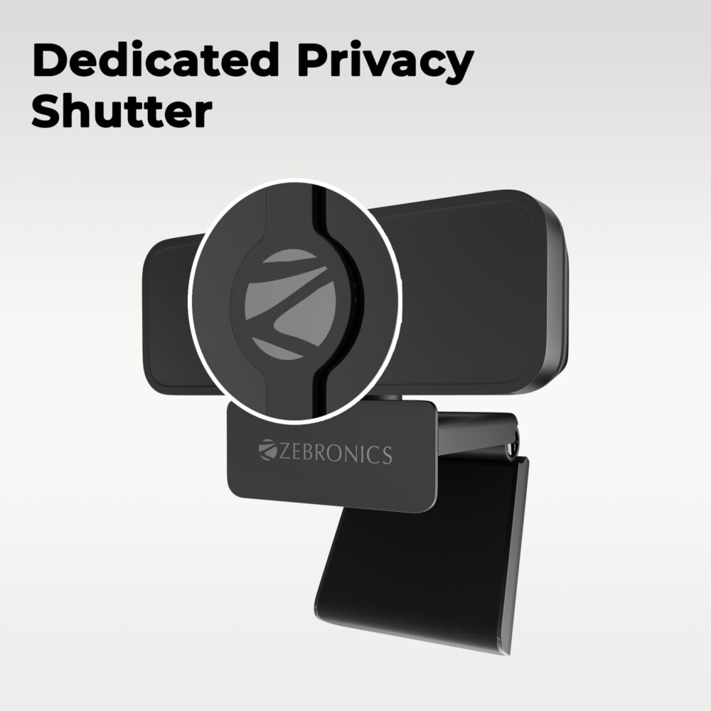 ZEBRONICS Sharp Pro High Resolution Digital Webcam, 30 Fps, 2048 X 1536 Qxga, Microphone, Auto Focus, Dedicated Privacy Shutter, Tripod Support, Compatible with Laptops, Mac for Zoom, Skype, Discord - Image 3