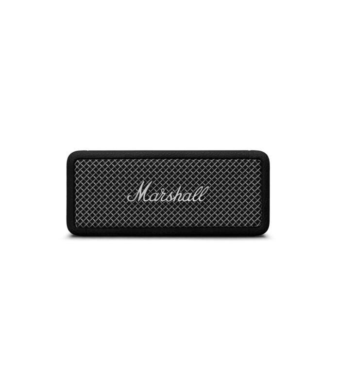 Marshall Emberton II Compact Portable Bluetooth Speaker with 30+ Hours of Playtime, (360° Sound), Dust & Waterproof (IP67) – Black & Steel.