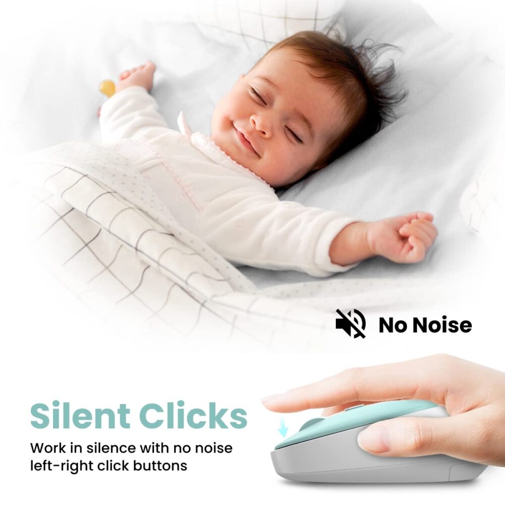 Portronics Toad 27 Wireless Mouse, Silent Buttons, 2.4 GHz with USB Nano Dongle for PC/Mac/Laptop, Auto Power Saving Mode, Adjustable DPI Button(Green) - Image 7