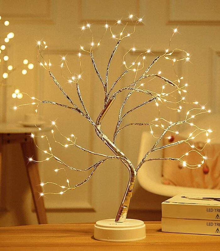 REFULGIX LED Bonsai Tree Light with 36 LEDs | Touch Sensor Table Lamp | USB & Battery Operated Fairy Light Tree for Home, Bedroom, Festive, Diwali, Christmas Decoration (Pack of 1)