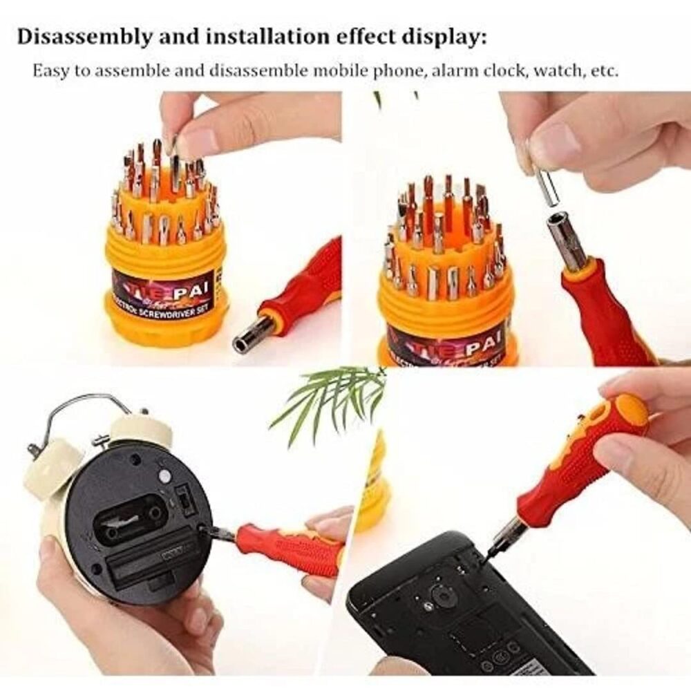 Sulfar Screwdriver Set, Steel 31 in 1 with 30 Screwdriver Bits, Professional Magnetic Driver Set, for PC/Household/Furniture/Tablet/Game Console/Electronic Devices - Image 3