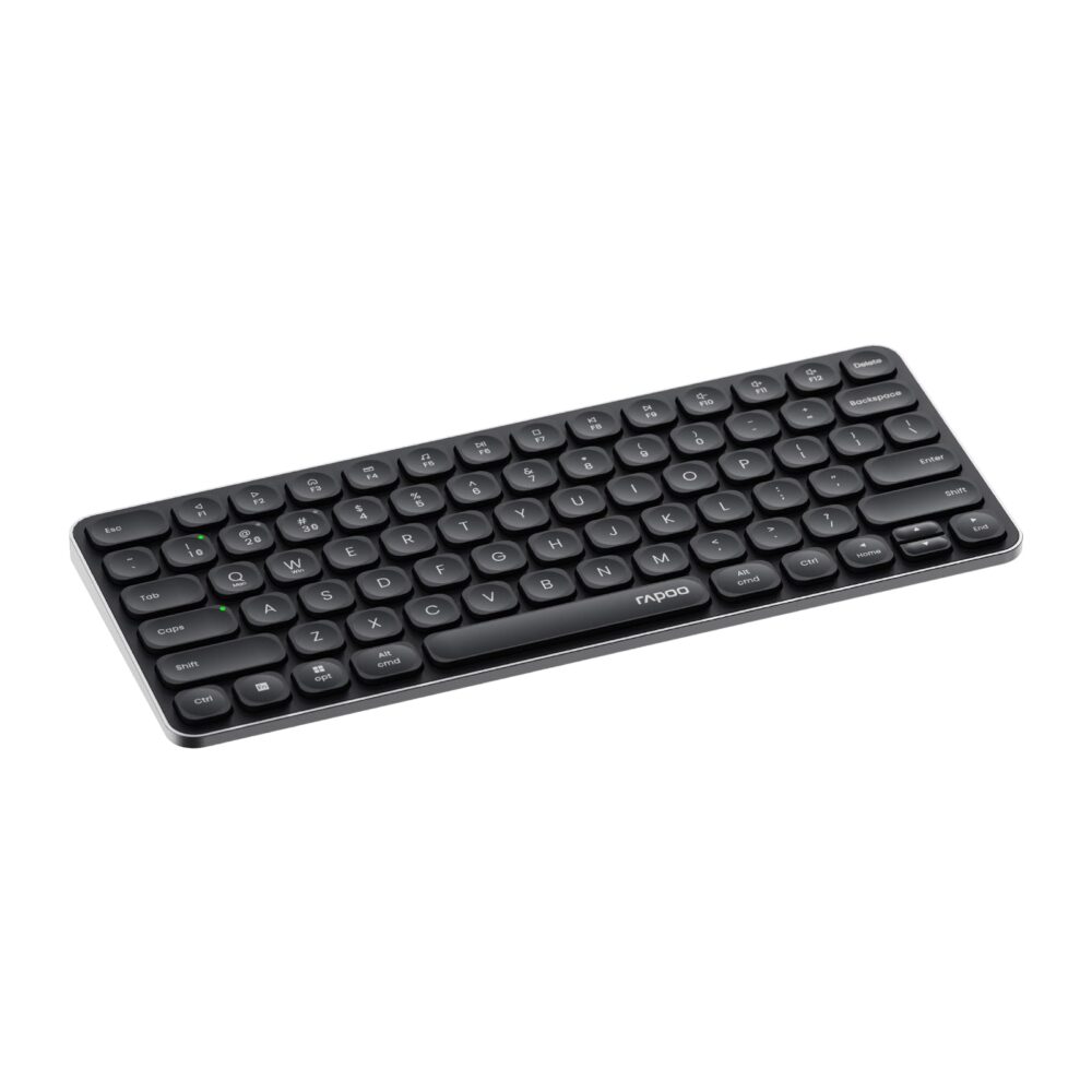 Rapoo E9050L Bluetooth Wireless Multi-Device Keyboard(4 Devices), Rechargeable, Led Indicators, Ultra-Thin, Ergonomic, Compatible with Windows, iOS, Android, Tab, Smartphones -Grey 3-Year Warranty