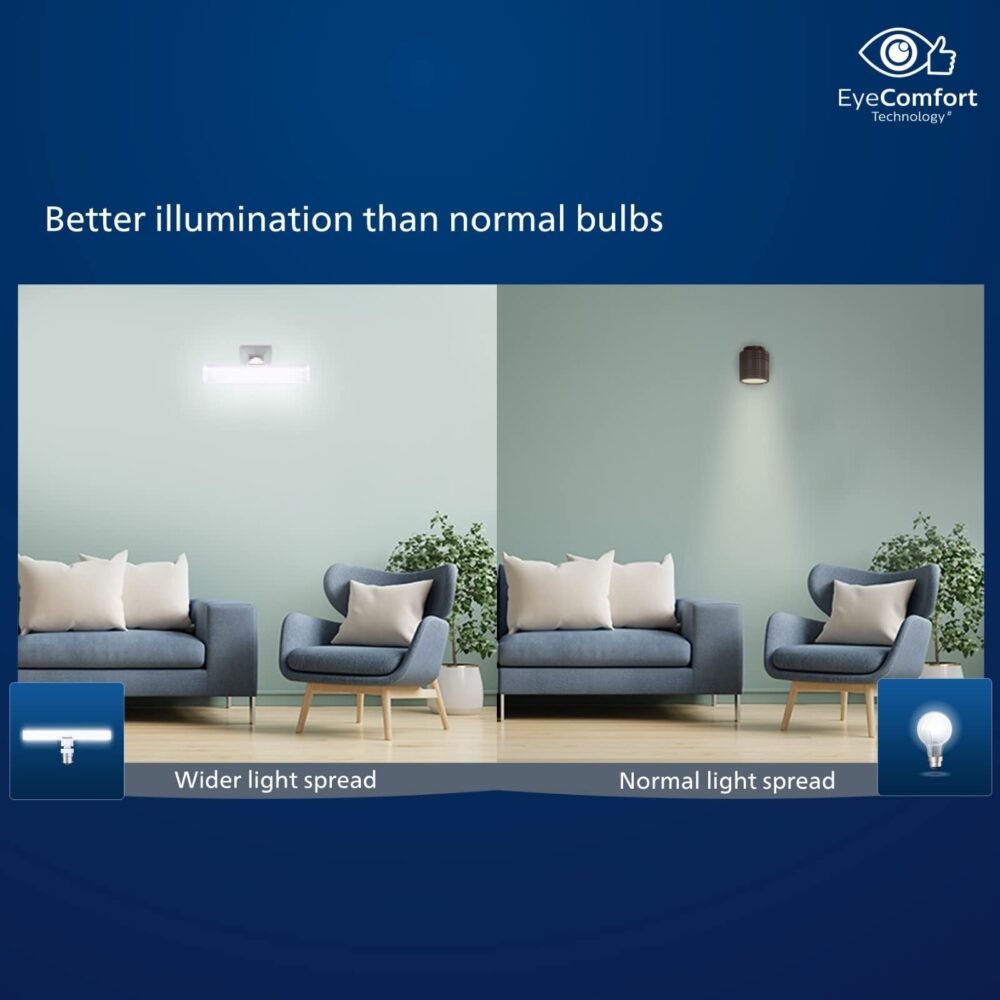 PHILIPS Stellar Bright 10W B22 LED T-Bulb,Cool Day Light , Pack of 2 - Image 10