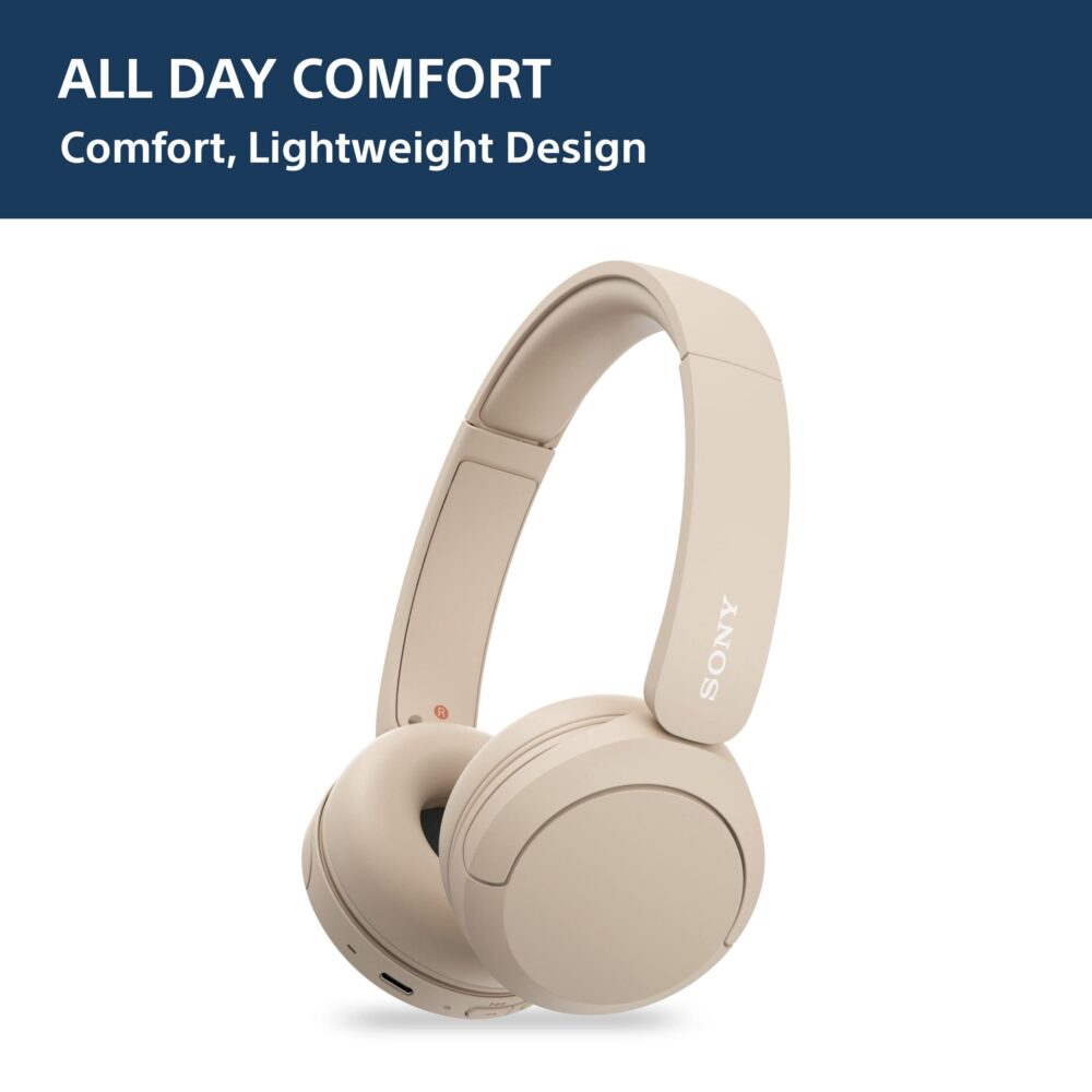 Sony WH-CH520 Wireless Bluetooth Headphones on Ear with Mic, Up to 50Hrs Battery, Quick Charge, DSEE Upscale, Multipoint Connectivity, Voice Assistant, Customized EQ-Beige - Image 10