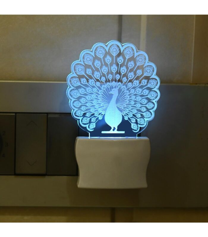 Acrylic 3D Illusion Effect LED Night Lamp/Light for Home Décor, Self Color Chnaging Dia: 5 X 10 X 5 Cm