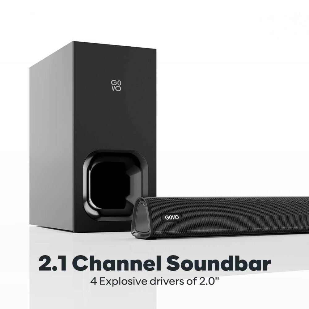 GOVO GoSurround 925 | 200W Sound bar, 2.1 Channel Home Theatre, 6.5" subwoofer, HDMI, Opt, AUX, USB & Bluetooth, 3 Equalizer Modes, Stylish Remote & LED Display (Black) - Image 4