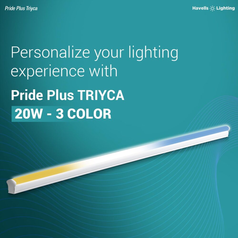 Havells 20W 3 in 1 LED Batten Tubelight|Energy Efficient|Three Color Temperatures(Warm White,Neutral White,Cool White)|Upto 4KV Surge Protection Upto 4KV|Made in India |(Triyca)| Pack of 1 - Image 7