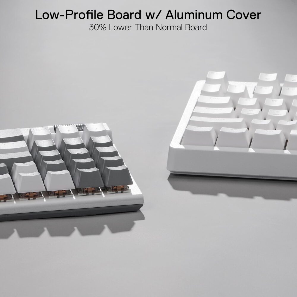 Redragon K655 75% RGB Wired Mechanical Gaming Keyboard, 78 Keys Hot-Swap Mechanical Keyboard w/Aluminum Cover Board, Upgraded Socket and Onboard Macro/Media Keys, Quiet Linear Red Switch - Image 6