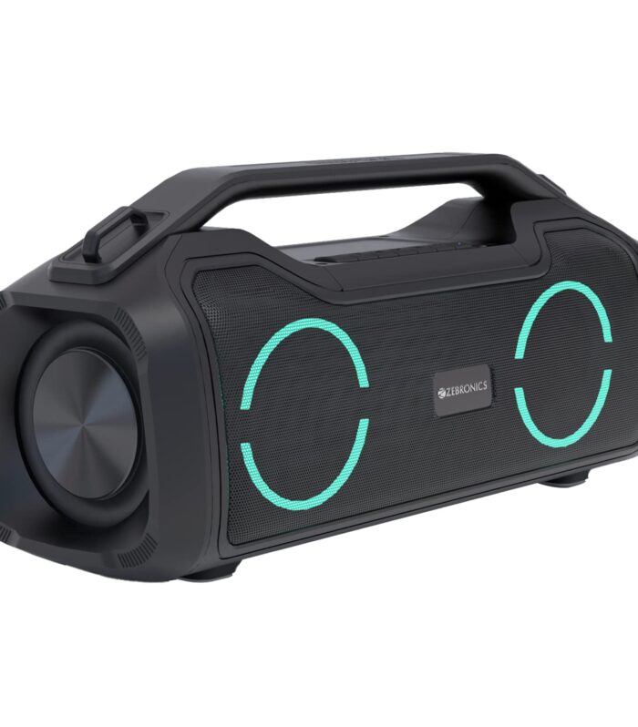 ZEBRONICS Zeb-Sound Feast 500 Bluetooth 5.0 Portable Speaker with 70W, 9H* Backup, TWS, IPX5 Waterproof, Call Function, RGB Lights, AUX, mSD, Voice Assistant, Type C and Grill Finish