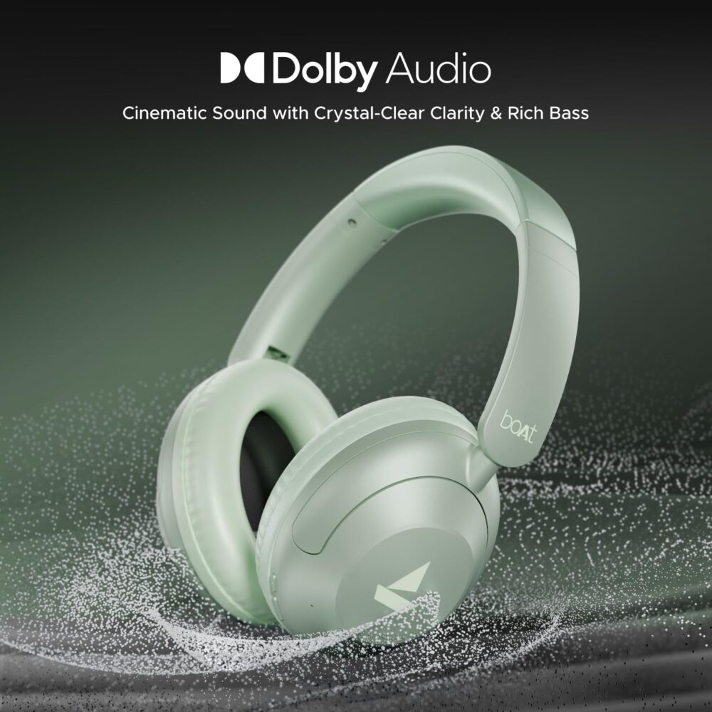 boAt Rockerz 650 Pro (2025 Launch),Touch/Swipe Controls,Dolby Audio,80Hrs Battery,2Mics Enx,Fast Charge,App Support,Dual Pair,Bluetooth Over Ear Headphones,Wireless Headphone with Mic (Sage Green) - Image 10