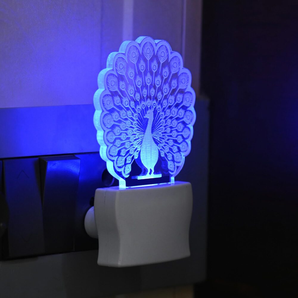 Acrylic 3D Illusion Effect LED Night Lamp/Light for Home Décor, Self Color Chnaging Dia: 5 X 10 X 5 Cm - Image 5