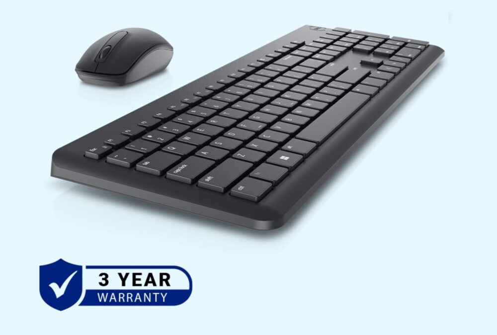 Dell KM3322W Wireless USB Keyboard and Mouse Combo, Anti-Fade & Spill-Resistant Keys, up to 36 Month Battery Life, 3Y Advance Exchange Warranty - Black - Image 3