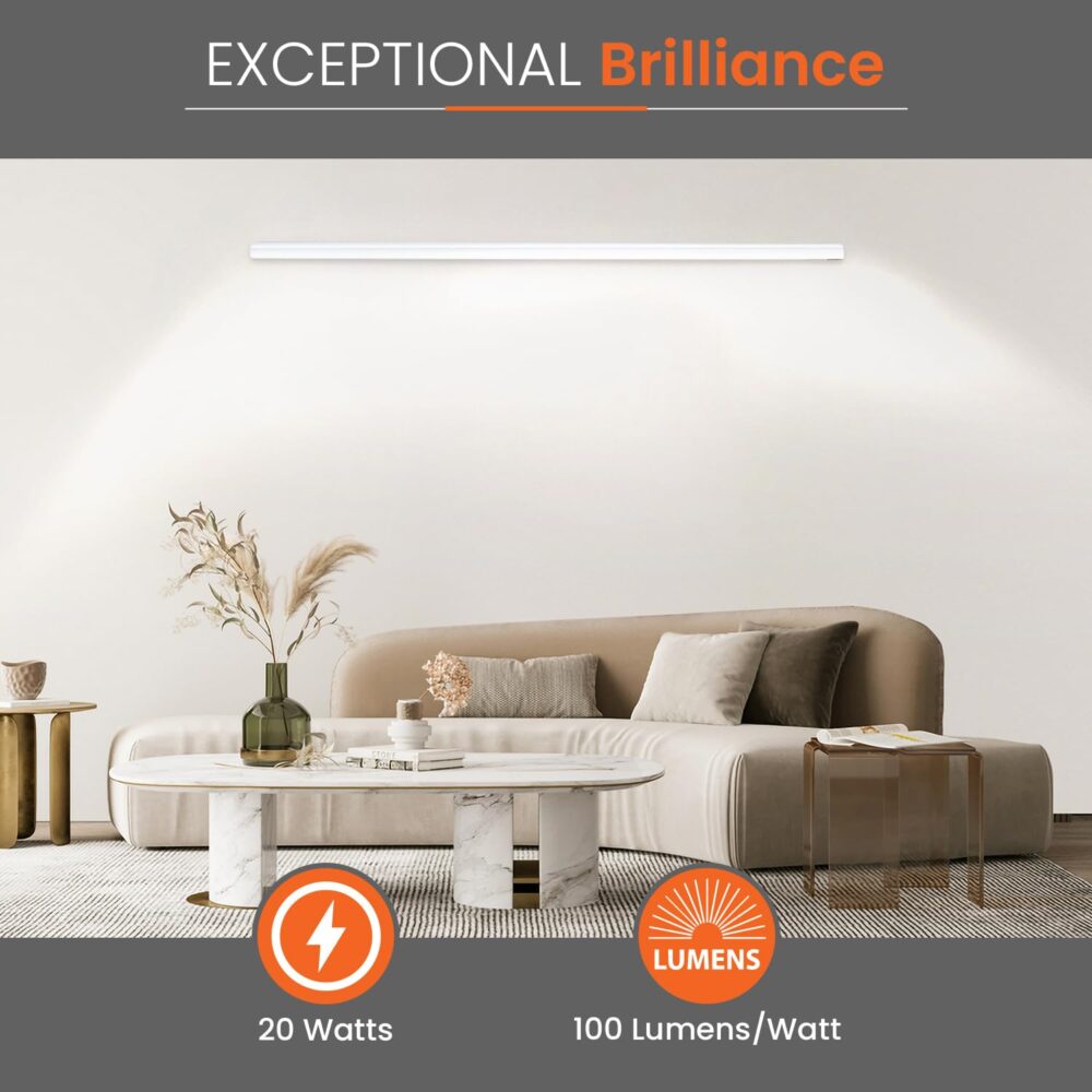 Orient Electric Grace Pro 20W LED Batten| 2000 lumens Bright Light Output| LED tubelight for Home| Sleek & Stylish Design| Non-breakable Polycarbonate housing | Pack of 2 - Image 5