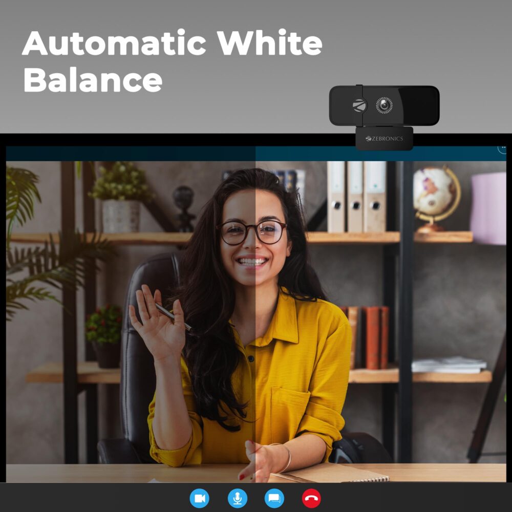 ZEBRONICS Sharp Pro High Resolution Digital Webcam, 30 Fps, 2048 X 1536 Qxga, Microphone, Auto Focus, Dedicated Privacy Shutter, Tripod Support, Compatible with Laptops, Mac for Zoom, Skype, Discord - Image 5