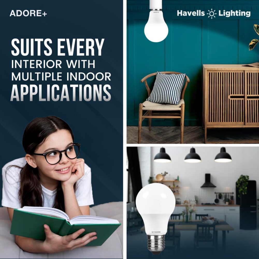 Havells 9w LED Bulb for Home & Office |B22 LED Bulb Base |Cool Day White Light (6500K) |4Kv Surge Protection |High Voltage Protection |Eco Friendly Energy Efficient | Pack of 1 - Image 7
