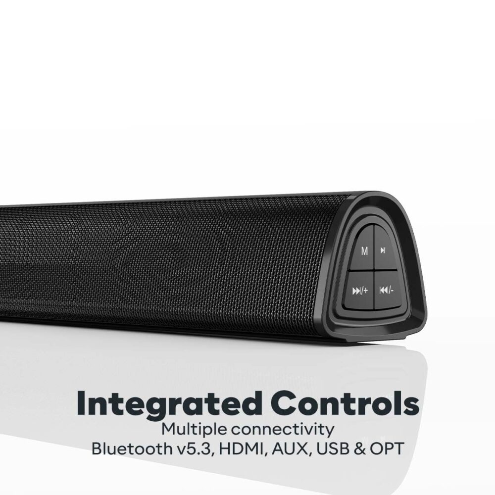 GOVO GoSurround 925 | 200W Sound bar, 2.1 Channel Home Theatre, 6.5" subwoofer, HDMI, Opt, AUX, USB & Bluetooth, 3 Equalizer Modes, Stylish Remote & LED Display (Black) - Image 2