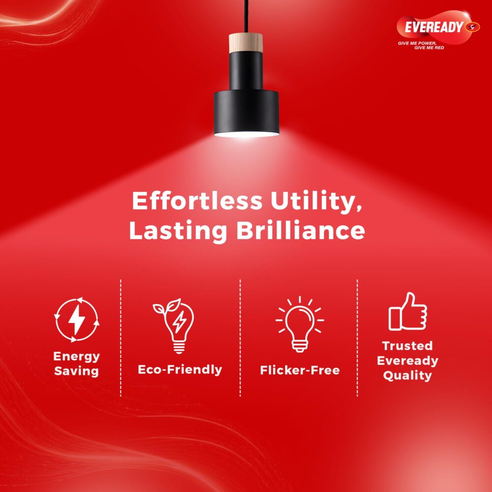 Eveready 30W LED Hammer Bulb with B22 Base, High CRI, 4KV Surge Protection, Energy Efficient & Long Life – Cool Daylight (6500K) for Home & Commercial Use - Image 5