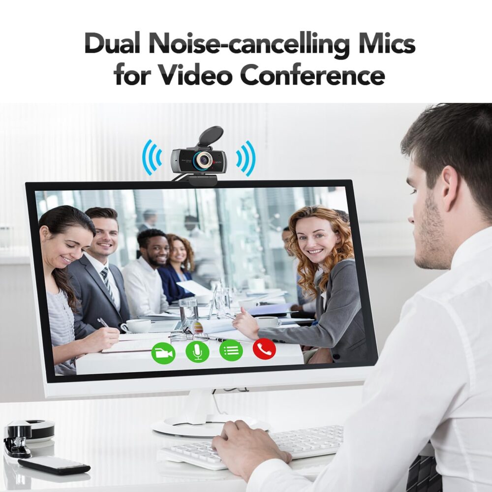 Angetube HD Live Streaming Webcam 1080P 2.0 Megapixel with Double Microphone Video Calling Recording Stream Camera Works with Xbox One Support Facebook YouTube for PC Mac Book Laptop Smart TV Box - Image 6