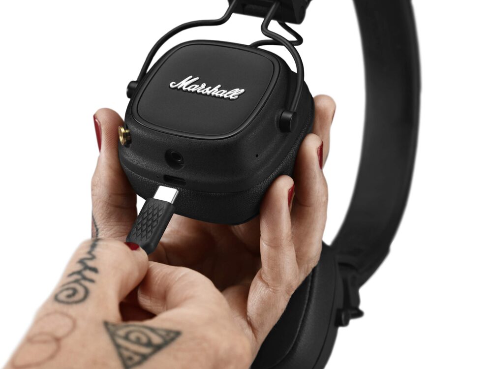 Marshall Major IV Wireless Bluetooth On Ear Headphone with Mic (Black) - Image 6