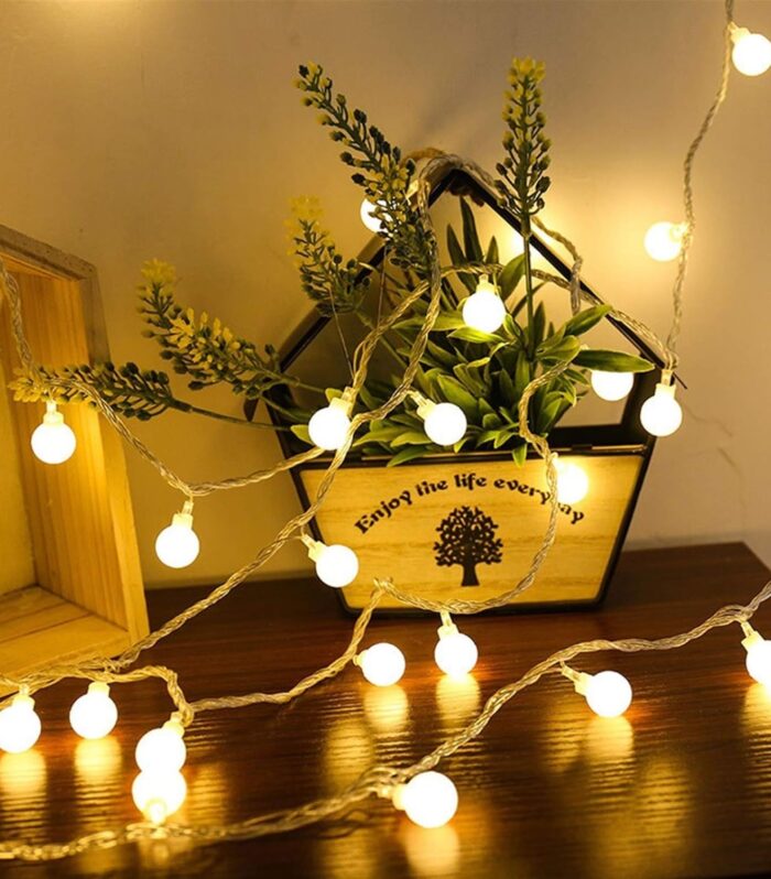 Party Propz Bubble Ball Led Lights for Decoration - 4.2meter, 14 LED Ball Decoration Lights For Home, Decorative Lights for Home Decoration, Balcony Lights for Decoration, Wedding Light, Festive Light