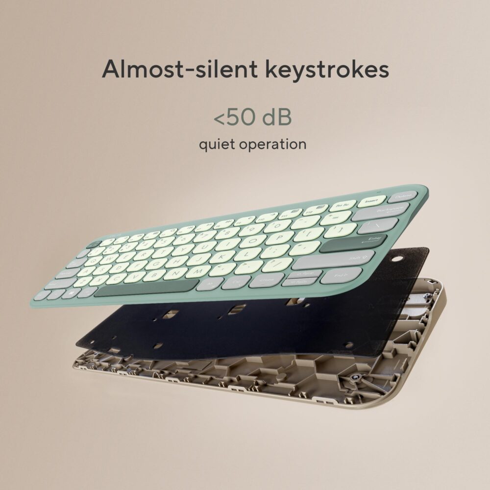 ASUS Marshmallow Kw100 Keyboard, Supports Up to 3 Devices, 1.6Mm Key Travel, Scissor Keys, Compact & Lightweight Keyboard, Bluetooth (Color - Green Tea Latte) - Image 6